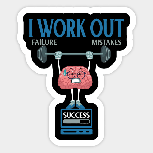 I Work Out Growth Mindset - Positive Thinking Teacher Sticker by pangarkitober